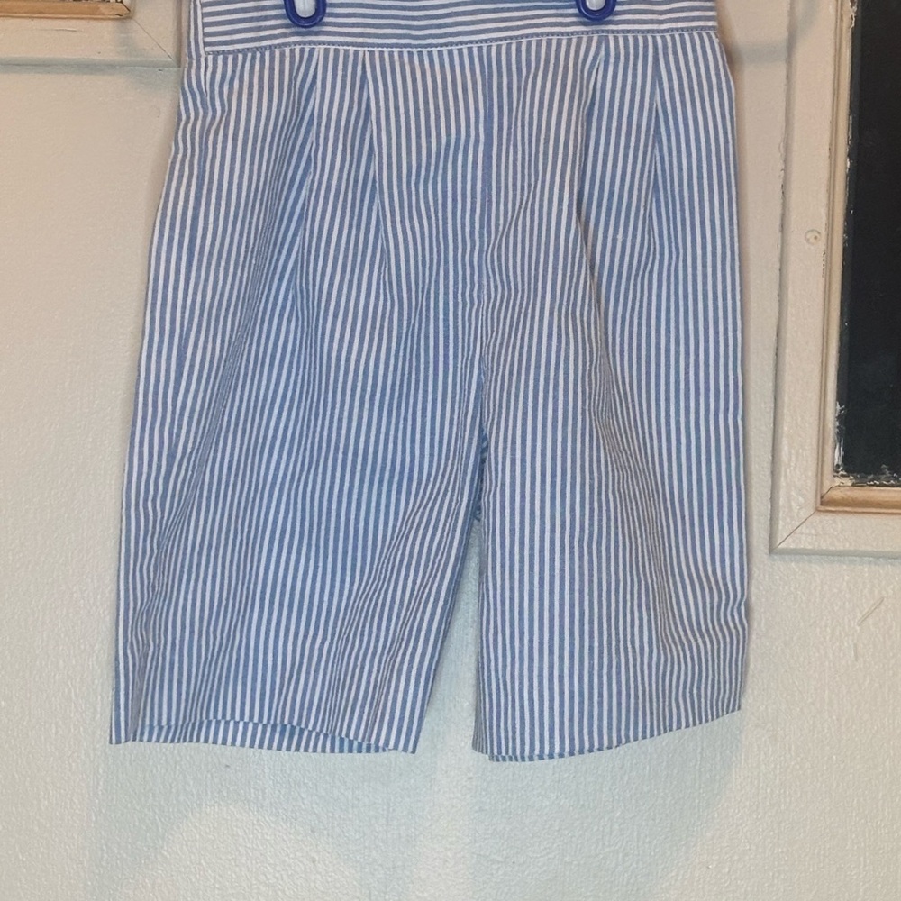Nautical Stripe Button-Waist Kids Bermuda Shorts 4 Euc